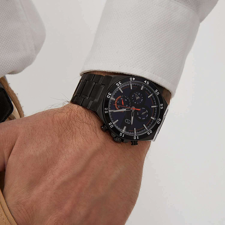 Часы УЧЗ Spectr 3010B-4 — кварцевые, сталь металл