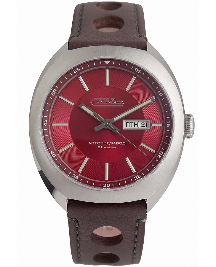 Часы Слава Мир 3010702/300-8205 — мужские, красный