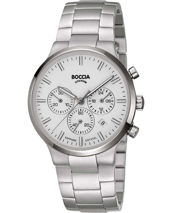 Часы Boccia Titanium 3746-01 — мужские, белый