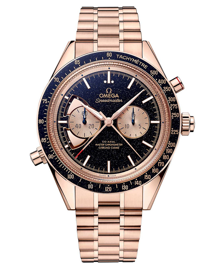 Часы Omega Speedmaster Chrono Chime 522.50.45.52.03.001 — мужские, синий