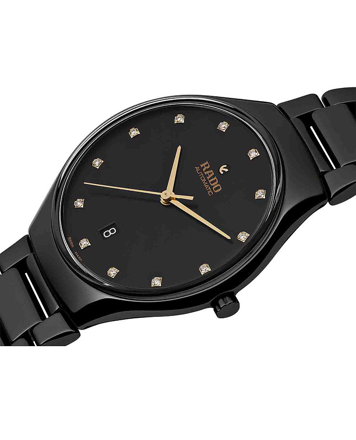 Часы Rado True Thinline Automatic Diamonds R27113722 — механические, керамика
