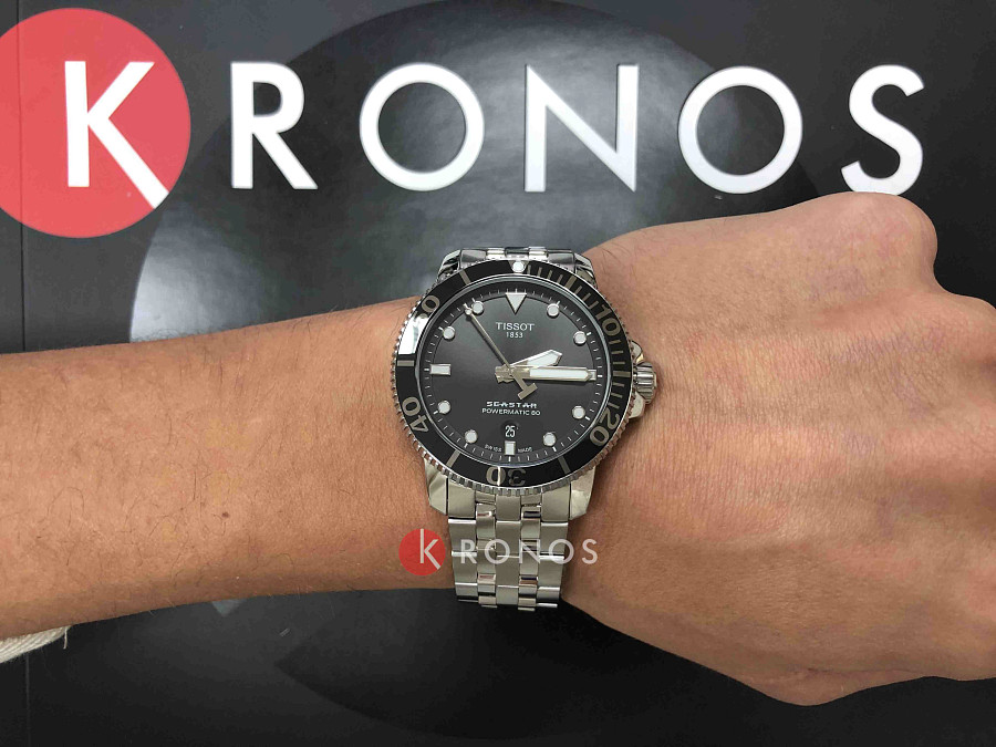 Часы Tissot Seastar 1000 Powermatic 80 T120.407.11.051.00 — мужские, серебристый
