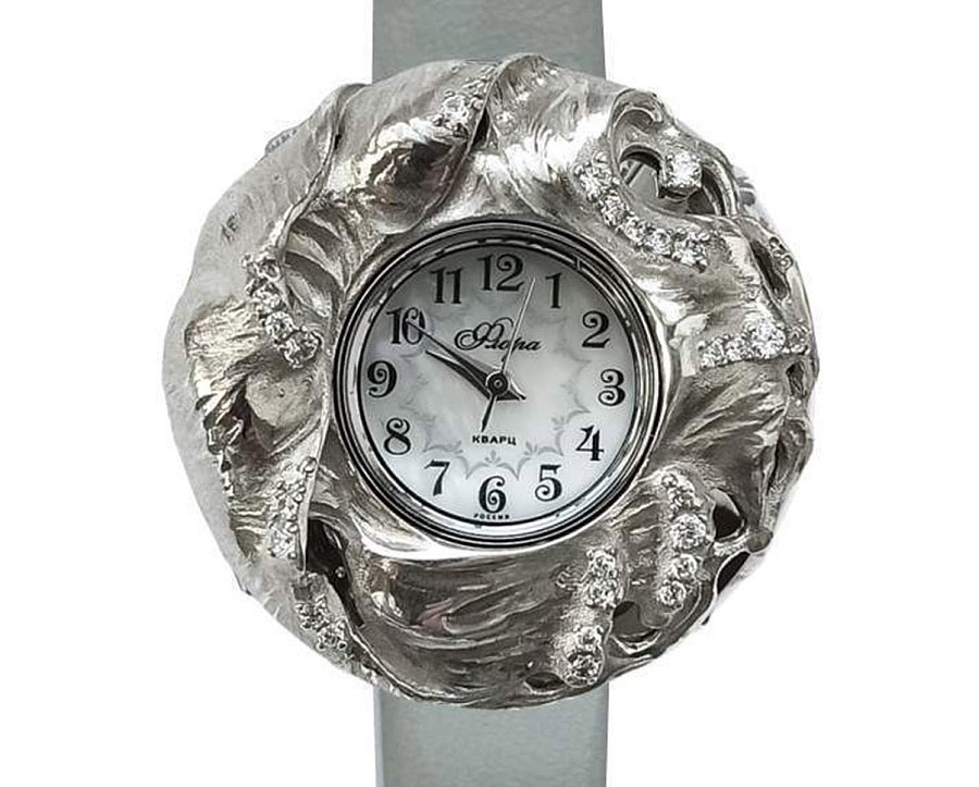 Часы УЧЗ Flora 1143S21-B2L2-18 Бриз — кварцевые, латунь