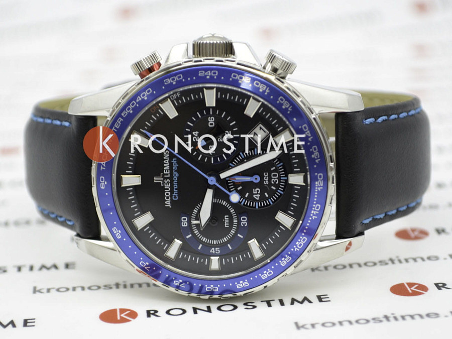 Часы Jacques Lemans Sport 1-2099B — кожаный, мужские