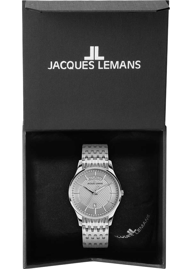 Часы Jacques Lemans London 1-2193G — кварцевые, сталь металл