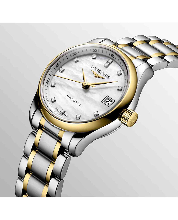 Часы Longines Master Collection L2.128.5.87.7 — женские, нержавеющая сталь + золото 18к