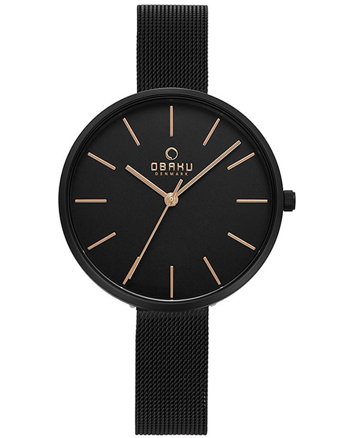 Часы Obaku Mesh V211LXBBMB — женские, черный