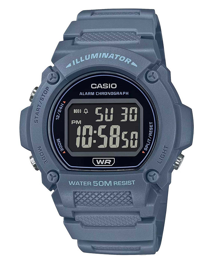 Часы Casio Collection W-219HC-2B — мужские, черный