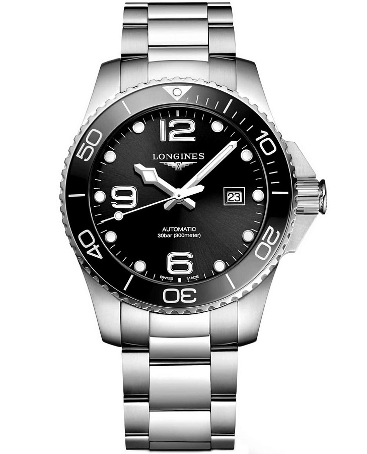Часы Longines HydroConquest L3.782.4.56.6 — мужские, черный