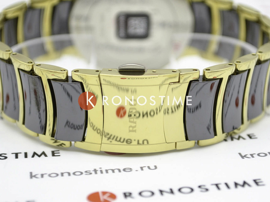 Часы Rado Centrix Chronograph R30134162 — мужские, сталь + pvd + керамика