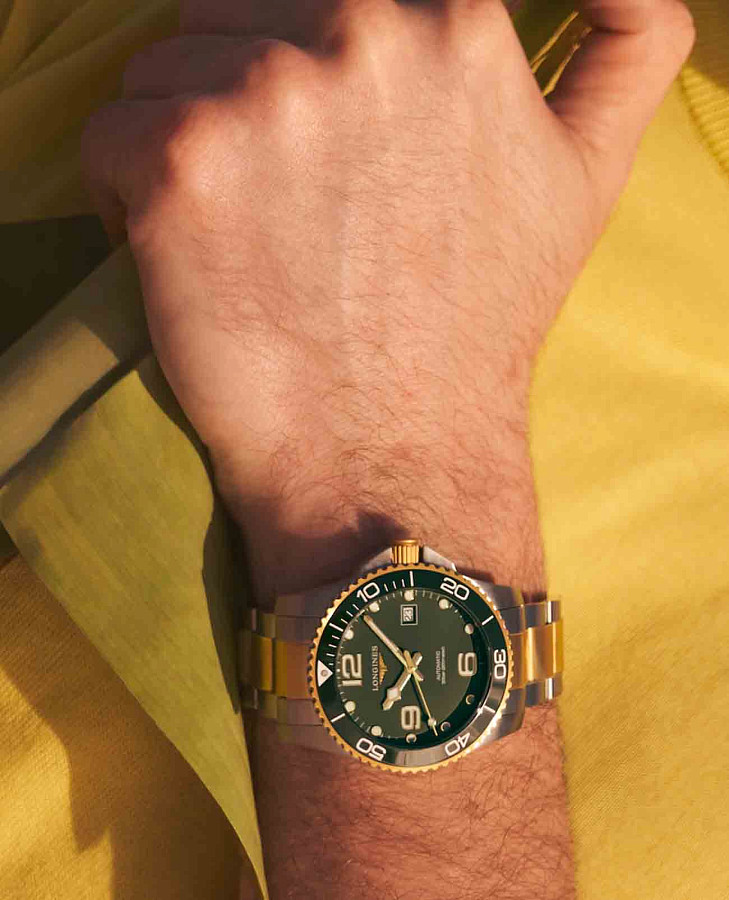 Часы Longines HydroConquest L3.781.3.06.7 — мужские, сталь c pvd покрытием