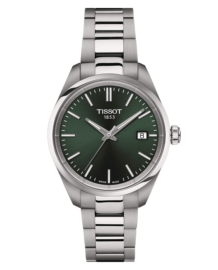 Часы Tissot PR 100 Quartz 34mm T150.210.11.091.00 — женские, зеленый