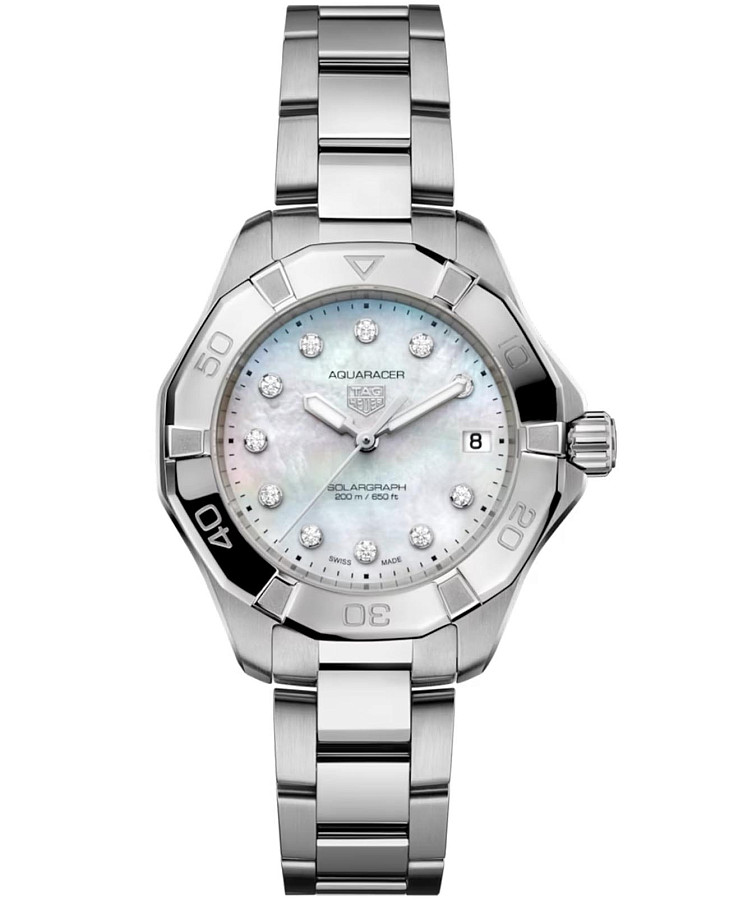 Часы TAG Heuer Aquaracer Professional Solargraph WBP1313.BA0005 — женские, перламутровый