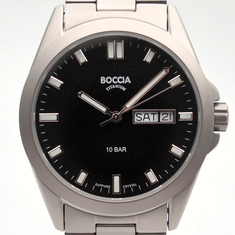 Часы Boccia Titanium 3683-02 — кварцевые, титан