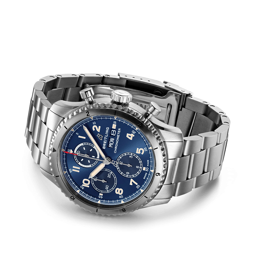 Часы Breitling Aviator 8 Chronograph 43 A13316101C1A1 — металл сталь, Швейцария