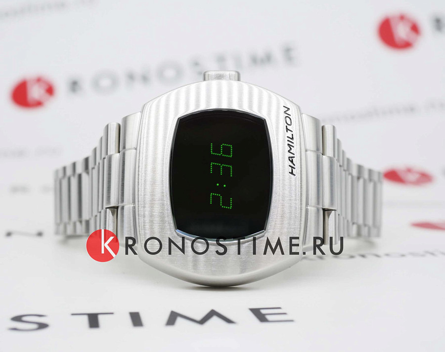 Часы Hamilton American Classic PSR Digital Quartz H52414131 — мужские, нержавеющая сталь