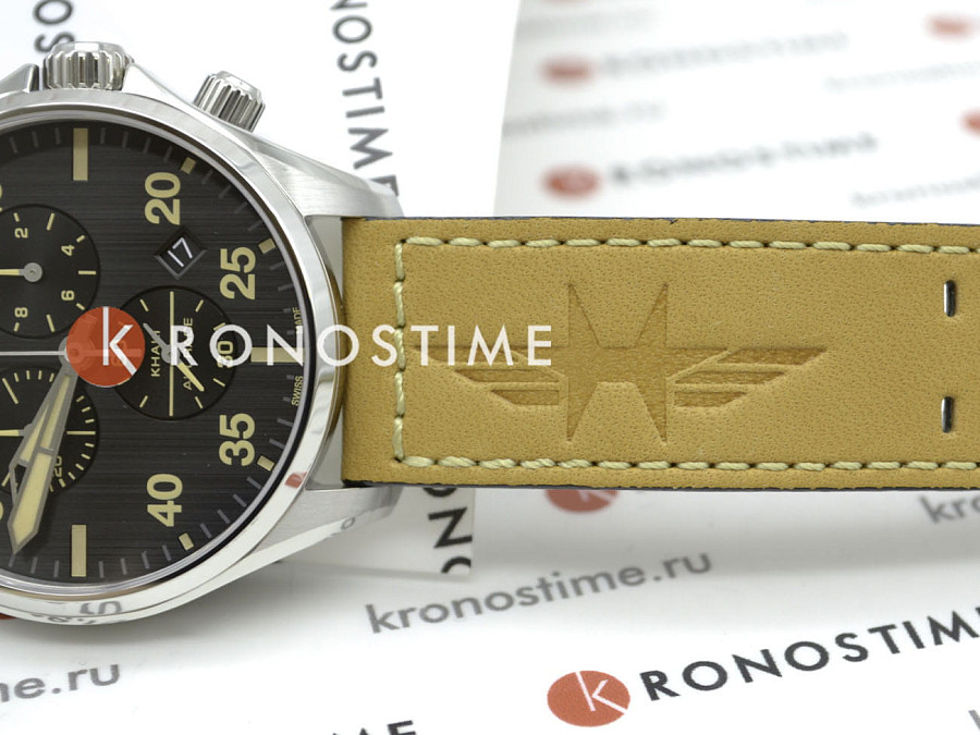 Часы Hamilton Khaki Aviation Pilot Chrono H76722531 — Швейцария, кварцевые