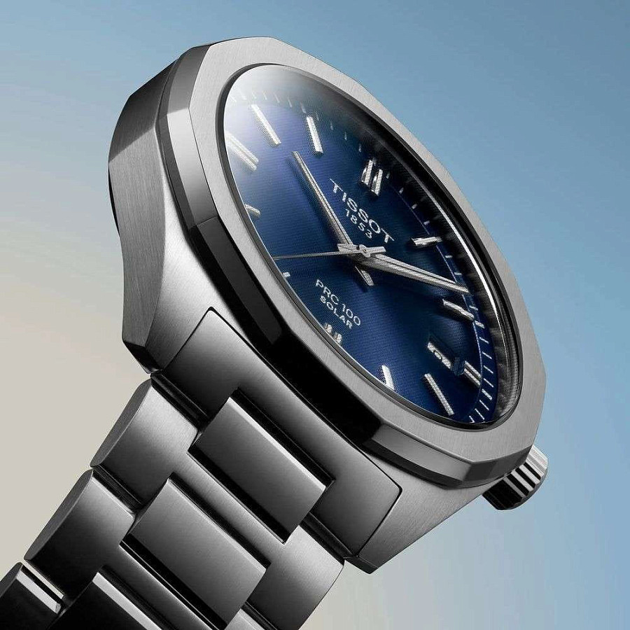 Часы Tissot PRC 100 Solar Quartz 39mm T151.422.11.041.00 — кварцевые, Швейцария, мужские