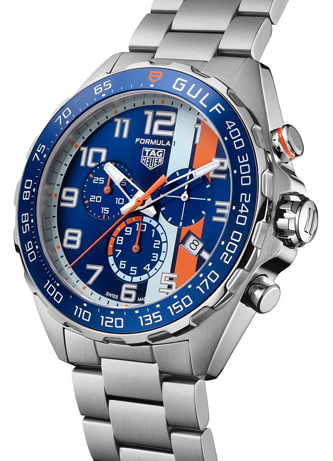 Часы TAG Heuer Formula 1 x Gulf Special Edition CAZ101AT.BA0842 — кварцевые, сталь металл