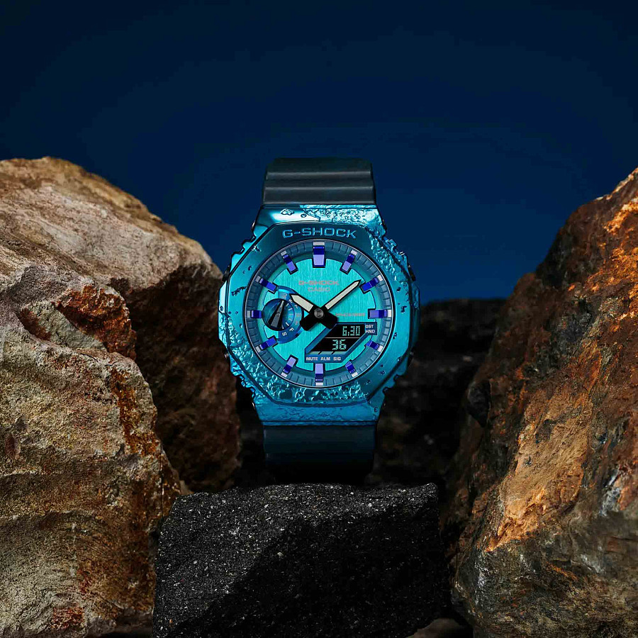 Часы Casio G-Shock GM-2140GEM-2A — бирюзовый, металл сталь