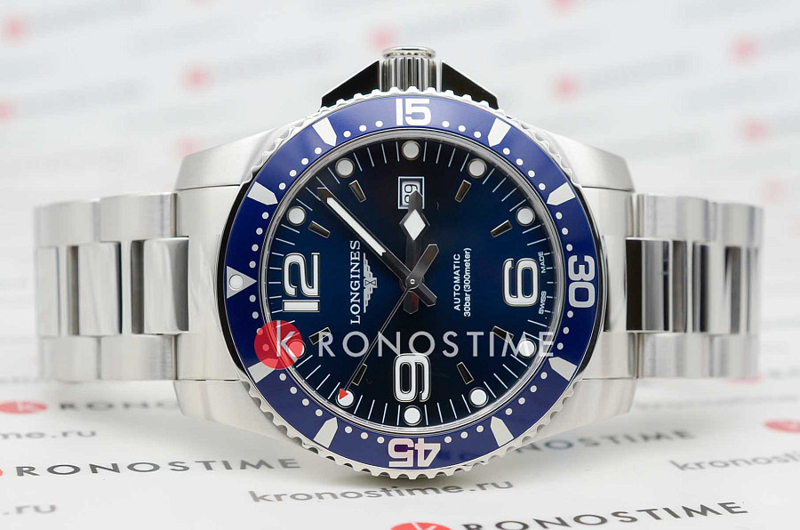 Часы Longines HydroConquest L3.841.4.96.6 — механические, металл сталь