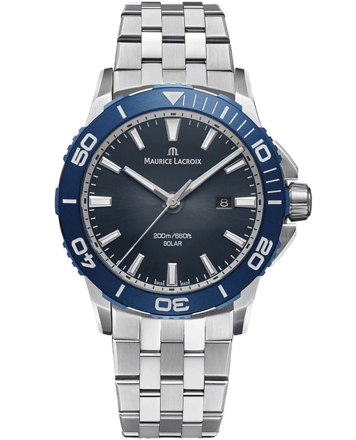 Часы Maurice Lacroix Pontos PT1008-SSL42-430-1 — мужские, синий
