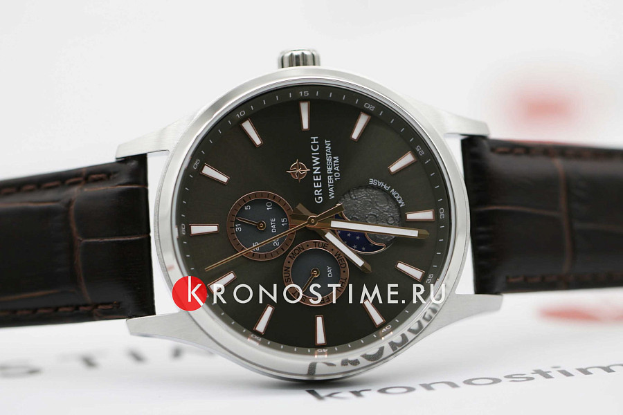 Часы Greenwich Moon Walker GW 058.12.34 — сталь металл, Англия