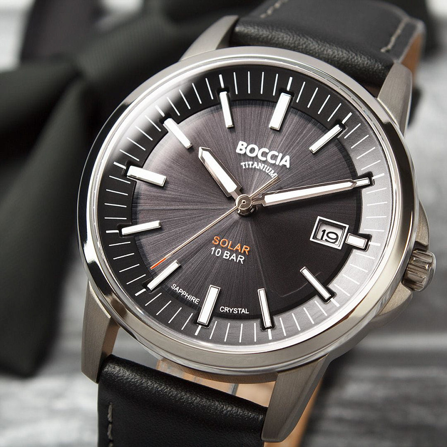 Часы Boccia Titanium 3643-02 — металл титан, Германия