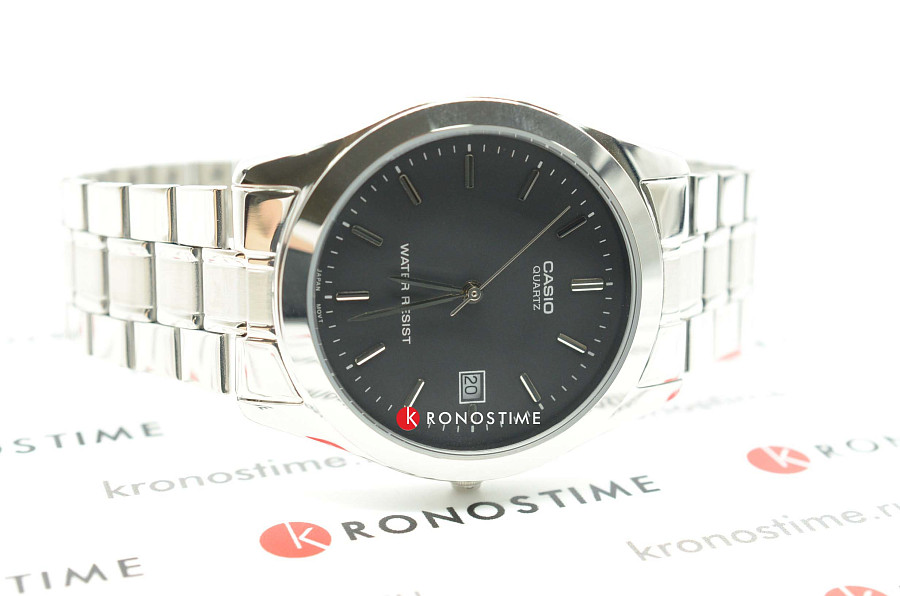Часы Casio MTP-1141A-1A — черный, сталь металл