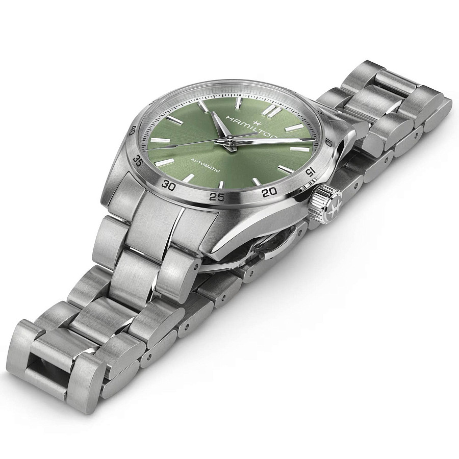 Часы Hamilton Jazzmaster Performer Auto H36105160 — зеленый, сталь металл
