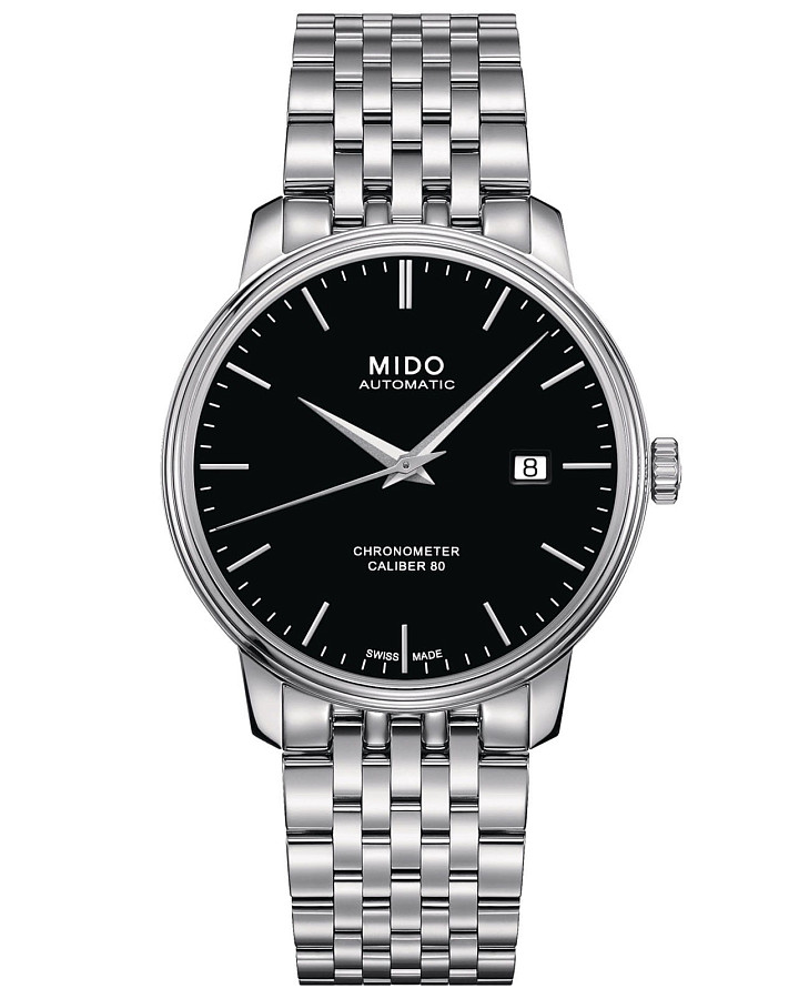 Часы Mido Baroncelli Chronometer Silicon Gent M027.408.11.051.00 — мужские, черный