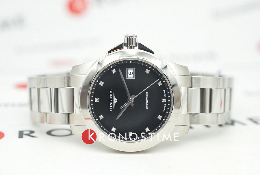 Часы Longines Conquest L3.377.4.57.6 — кварцевые, сталь