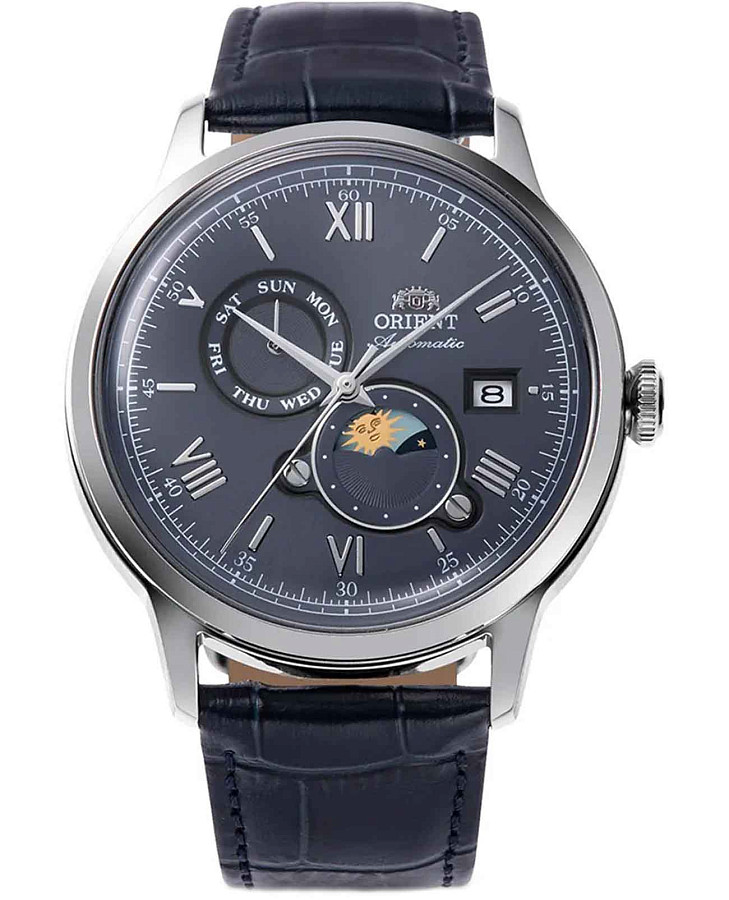 Часы Orient Sun & Moon RA-AK0806L (RN-AK0806L) — мужские, синий