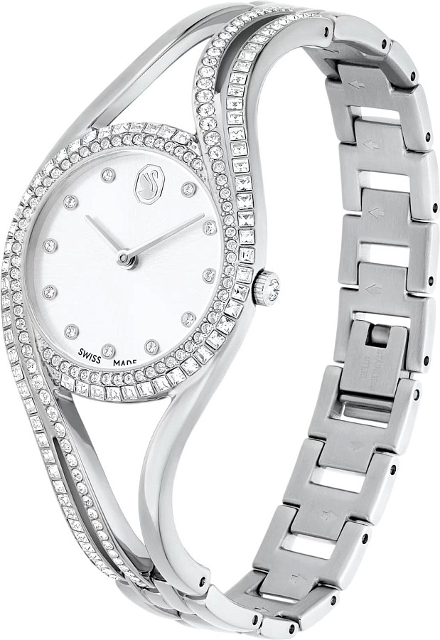 Часы Swarovski Hyperbola 5689432 — кварцевые, металл сталь
