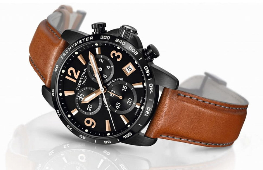 Часы Certina DS Podium Chronograph 1/10 sec C034.417.36.057.00 — сталь металл, Швейцария