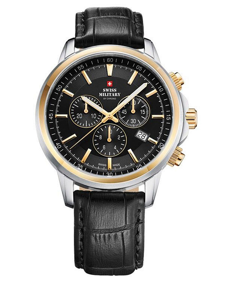 Часы Swiss Military by Chrono SM34052.10 — мужские, черный