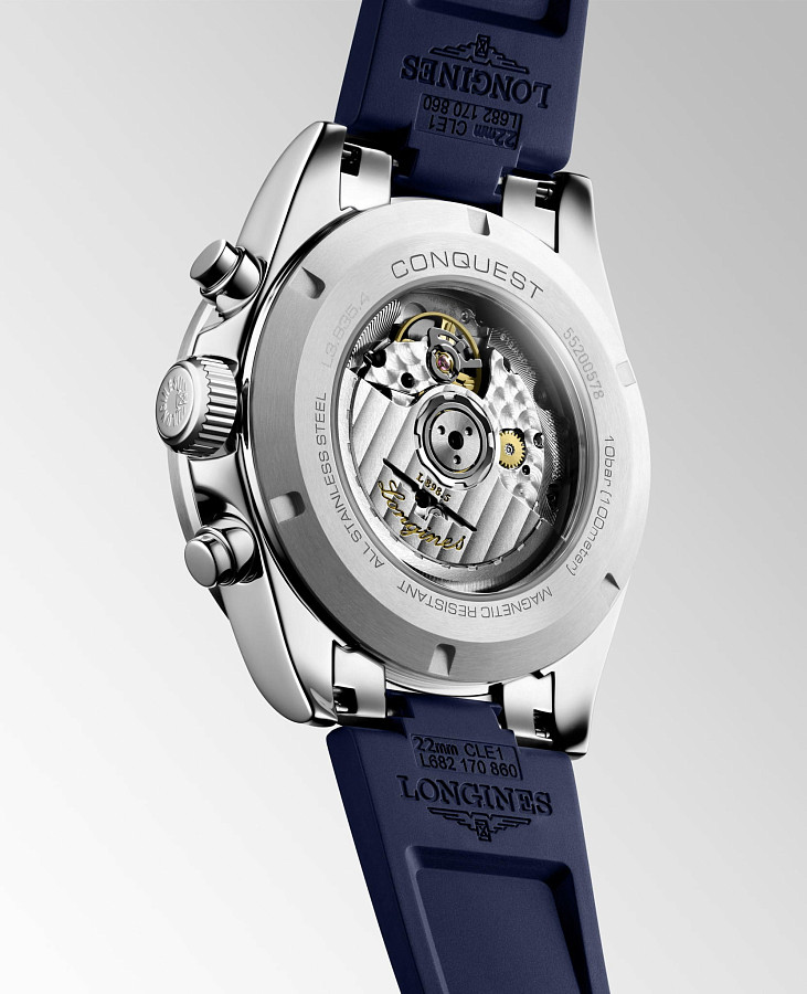 Часы Longines Conquest L3.835.4.98.9 — каучук, мужские
