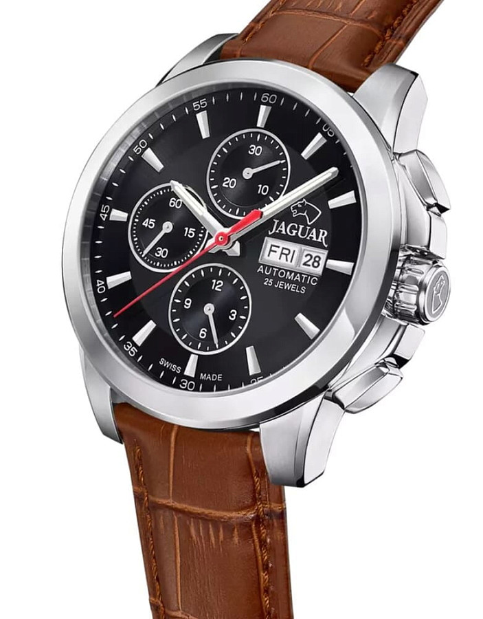 Часы Jaguar Le Chronographe J975/4 — механические, сталь металл