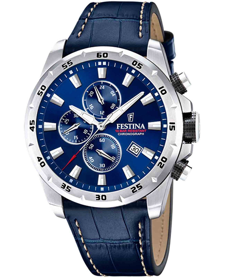 Часы Festina Timeless Chrono F20692/2 — мужские, синий