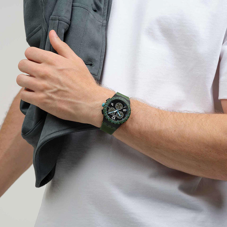 Часы Swatch Olive Rush SUSB421 — кварцевые, пластик
