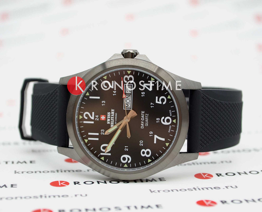 Часы Swiss Military by Chrono Day Date SMP36040.20 — каучук, мужские