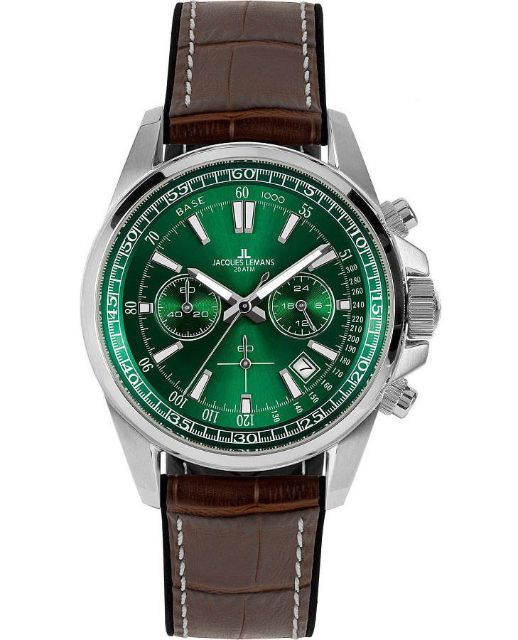 Часы Jacques Lemans Sport 1-2117D — мужские, зеленый
