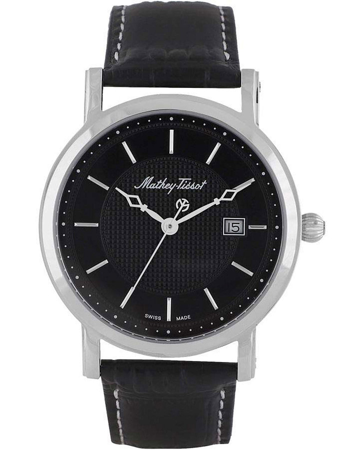 Часы Mathey-Tissot City Leather H611251AN — мужские, черный