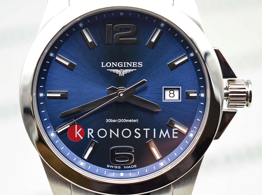 Часы Longines Conquest L3.759.4.96.6 — металл сталь, Швейцария