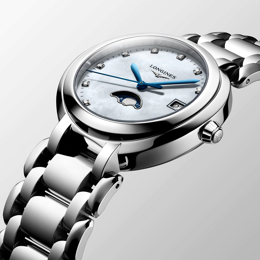 Часы Longines PrimaLuna L8.116.4.87.6 — нержавеющая сталь, женские