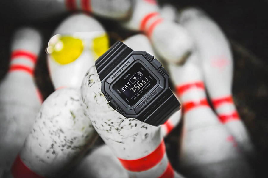 Часы Casio G-Shock DW-D5500BB-1 — мужские, электронные