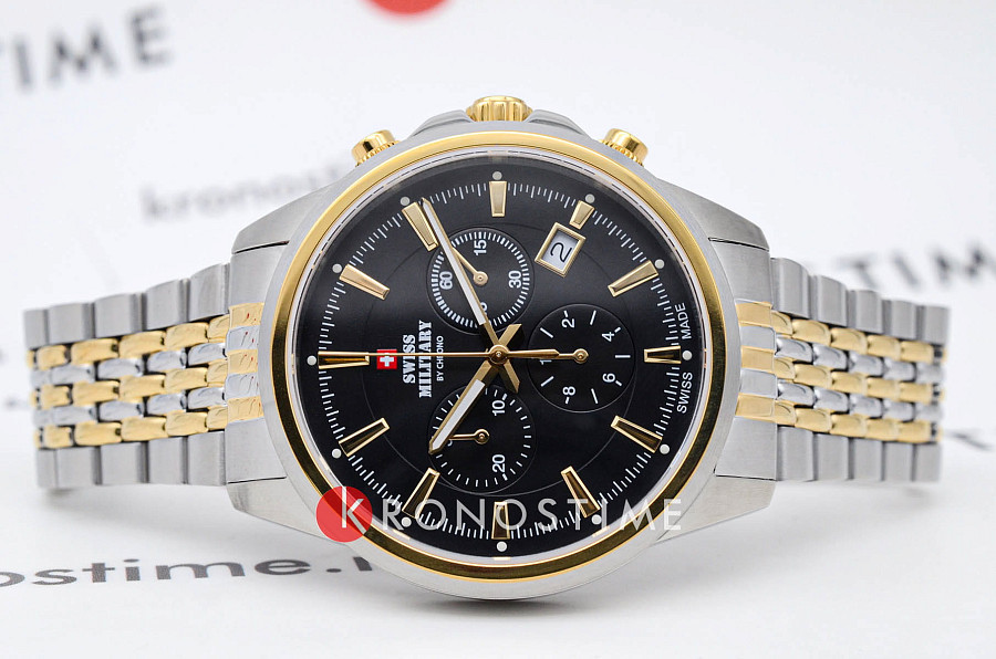 Часы Swiss Military by Chrono Sports Chronograph SM34107.05 — кварцевые, сталь металл