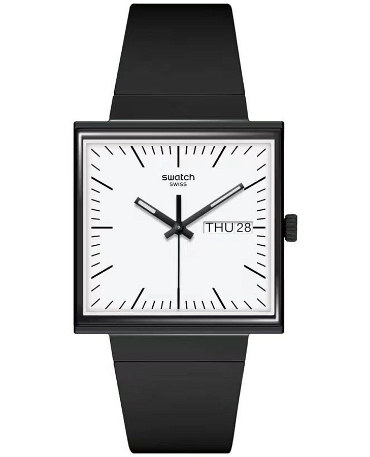 Часы Swatch Square Bioceramic Standard SO34B700 — женские, белый