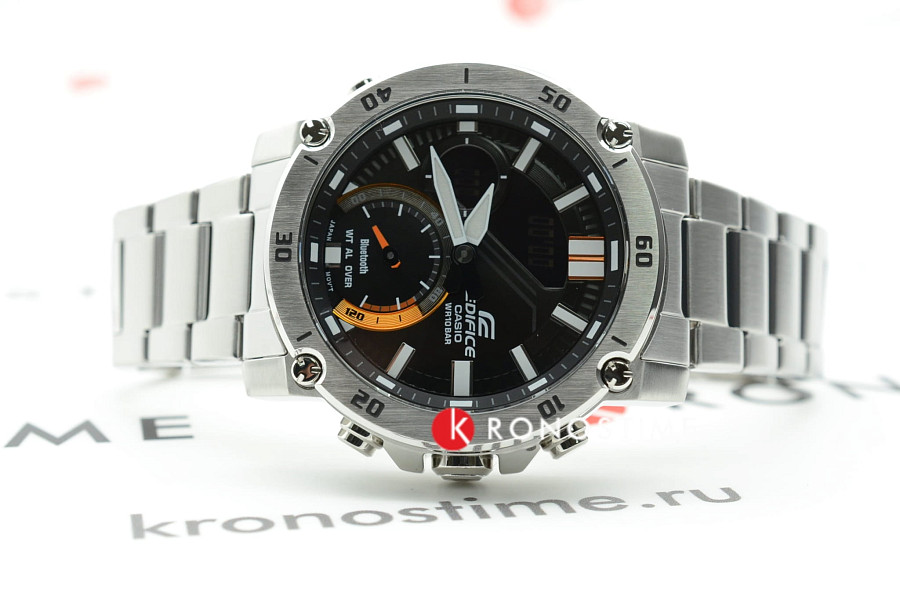 Часы Casio Edifice ECB-20D-1A — нержавеющая сталь, мужские