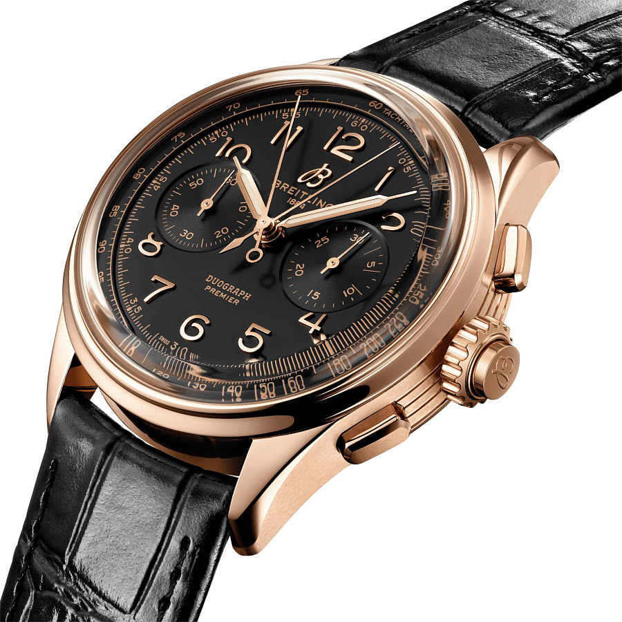 Часы Breitling Premier B15 Duograph 42 RB1510251B1P1 — механические, сталь металл золото